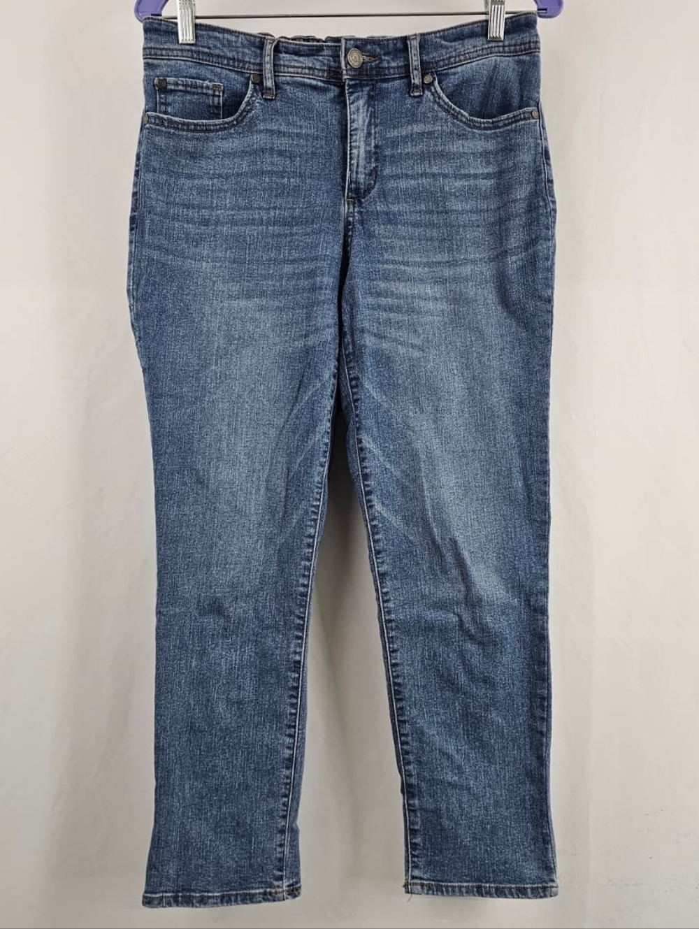 Code Bleu Women's Mid Rise Elastic Waist Weekend Jeans, Sz 10